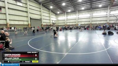 115 lbs Cons. Round 1 - Griffin Rhoades, Uintah Jr High Wrestling vs William Childs, Champions Wrestling Club