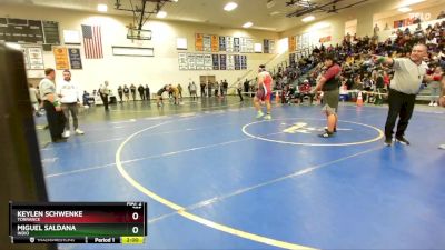 285 lbs Semifinal - Miguel Saldana, Indio vs Keylen Schwenke, Torrance