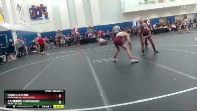 150 lbs Cons. Round 3 - Cameron Cannaday, Mount St Joes vs Ryan Barone, Fishburne Military School