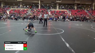 76 lbs Semifinal - Mason Hanson, WR - Topeka Blue Thunder vs Gabriel Bautista, Garden City Wrestling Club