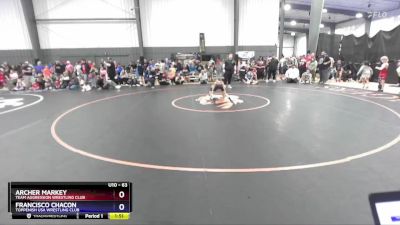 63 lbs Semifinal - Archer Markey, Team Aggression Wrestling Club vs Francisco Chacon, Toppenish USA Wrestling Club