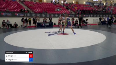 60 kg Rnd Of 32 - Bubba Wright, Air Force Regional Training Center vs Alexander Hague, Bear Cave Wrestling Club