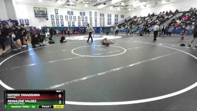 100 lbs Cons. Round 7 - HAYDEN YANAGISAWA, Mayfair vs Reighlene Valdez, Long Beach Poly