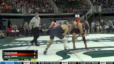 157 lbs Quarterfinal - Tyler Berger, Nebraska vs Micah Jordan, Ohio State