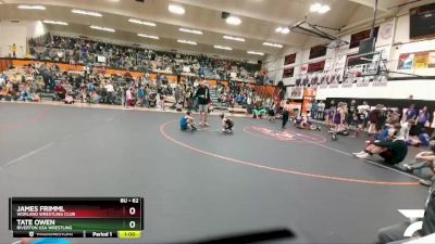 62 lbs Cons. Semi - Tate Owen, Riverton USA Wrestling vs James Frimml, Worland Wrestling Club