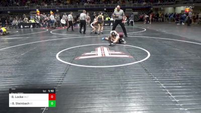 100 lbs Quarterfinal - Brody Locke, Milton vs Brayden Steinbach, St. Marys