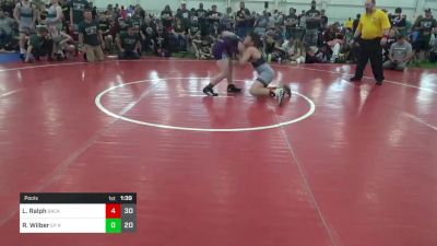 110 lbs Pools - Logan Ralph, Backbone Wrestling Club vs Ryder Wilber, EP Rattlers