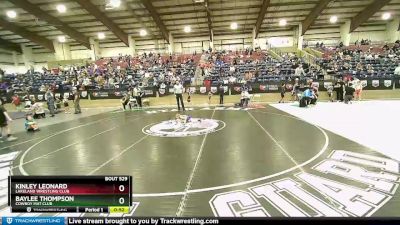 47-51 lbs Round 3 - Kinley Leonard, Lakeland Wrestling Club vs Baylee Thompson, Cowboy Mat Club