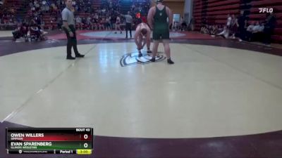 285 lbs Champ. Round 1 - Evan Sparenberg, Illinois Wesleyan vs Owen Willers, Simpson