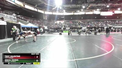 120 lbs Cons. Round 5 - Troy Valentine, Lake Stevens vs Kekoa Ogawa, Central Catholic