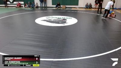 75 lbs Semifinal - Anthony Gilbert, Wyoming vs Coy Robertson, High Plains Thunder Wrestling Club