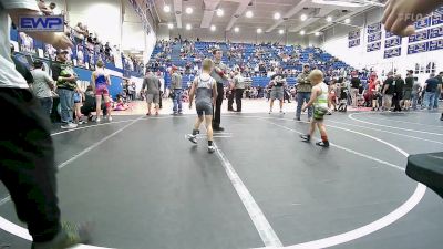 58 lbs Round Of 16 - James Hightower, Blaine County Grapplers vs Kandon Doran, Choctaw Ironman Youth Wrestling