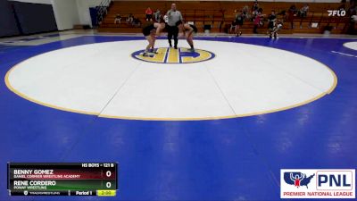 121 B Round 1 - Rene Cordero, Poway Wrestling vs Benny Gomez, Daniel Cormier Wrestling Academy