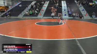 14U-3 lbs Round 3 - Zane Gillespie, Premier Wrestling Center vs Dylan Brave-Hill, Riverhawk Wrestling Club