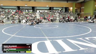 132 lbs Quarterfinals (8 Team) - Elijah Gardner, SALINA vs Miles Velasquez, CASCIA HALL