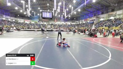 49 lbs Consi Of 8 #1 - Jacob Cordova, SLV Elite vs Isabelle Lopez, Brighton Wrestling Club