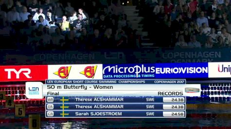 Euro SC Champs, Women 50m Fly Final