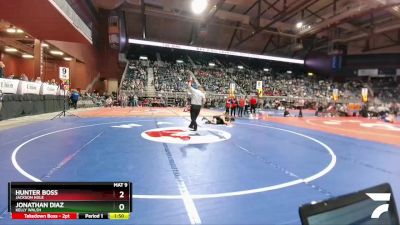 4A-126 lbs Champ. Round 1 - Jonathan Diaz, Kelly Walsh vs Hunter Boss, Jackson Hole