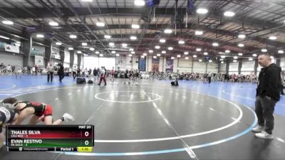 80 lbs Rd# 9- 2:15pm Saturday Final Pool - Evan Restivo, PA Gold vs Thales Silva, Cali Red