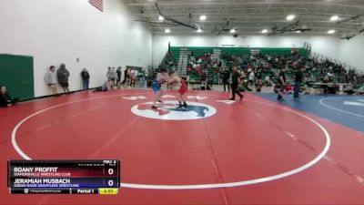 132 lbs Semifinal - Roany Proffit, Diamondville Wrestling Club vs Jeramiah Musbach, Green River Grapplers Wrestling