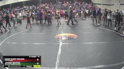 70 lbs Quarterfinal - Adam (Linc) Wilson, C2X Academy vs Jayden Benitez, KC Elite Training Center