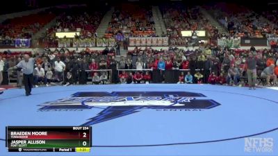 132 lbs Semifinal - Braeden Moore, Tonganoxie vs Jasper Allison, Fort Scott