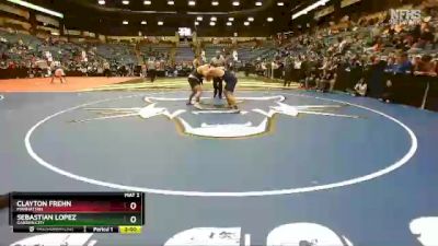 6A - 285 lbs Semifinal - Sebastian Lopez, Garden City vs Clayton Frehn, Manhattan