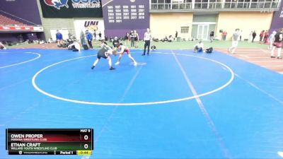 132 lbs Cons. Round 6 - Ethan Craft, Willard Youth Wrestling Club vs Owen Proper, Marana Wrestling Club