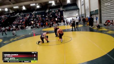 200 lbs 3rd Place Match - Cody Smith, Oakley Wrestling Club vs Kohen Church, SBL Warriors