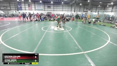 144 lbs Round 2 (4 Team) - Myrin Nixon, GREAT BRIDGE WC vs Stetson Collins, BELIEVE TO ACHIEVE