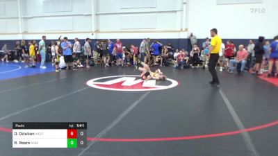 75 lbs Pools - Daniel Dziuban, West Virginia Wild vs Ryder Ream, Rebellion