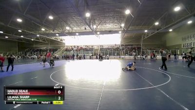 75 lbs Round 1 - Hadlei Seale, Ridgeline Riverhawks vs Liliana Sharp, Uintah Girls Wrestling Club