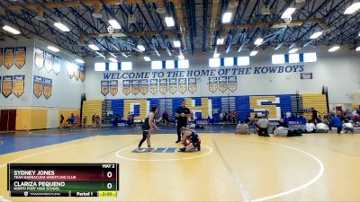 123 lbs Champ. Round 2 - Clariza Pequeno, North Port High School vs Sydney Jones, Team Barracuda Wrestling Club