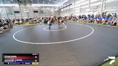 132 lbs Round 1 (16 Team) - Ethan Immel, Wisconsin Blue vs Nathaniel Carter, Michigan Blue