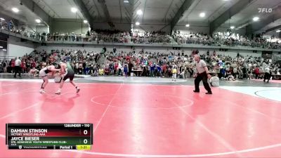 110 lbs Champ. Round 1 - Jayce Bieser, Ste. Genevieve Youth Wrestling Club-AAA vs Damian Stinson, Victory Wrestling-AAA