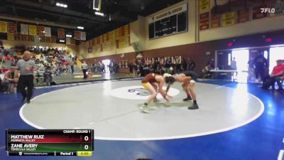 138 lbs Cons. Round 2 - Zane Avery, Temecula Valley vs Matthew Ruiz, Murrieta Valley