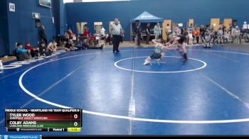 90 lbs Cons. Round 3 - Tyler Wood, Sandpoint Legacy Wrestling vs Colby Adams, Lakeland Wrestling Club