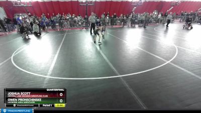 56 lbs Quarterfinal - Owen Pronschinske, LaCrosse Area Wrestlers vs Joshua Scott, Crystal Lake Wizards Wrestling Club