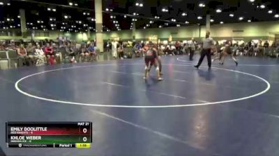 105 lbs Round 6 (8 Team) - Emily Doolittle, Red Knights vs Khloe Weber, Indiana Ice