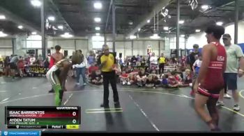 150 lbs Quarterfinals (8 Team) - Ayden Tatum, Peer Pressure Elite vs Isaac Barrientos, American Gladiators