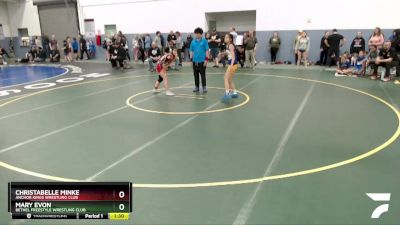 110 lbs Round 3 - Christabelle Minke, Anchor Kings Wrestling Club vs Mary Evon, Bethel Freestyle Wrestling Club