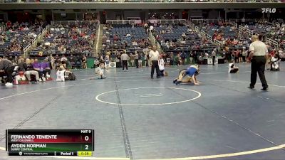 2A 120 lbs Cons. Round 3 - Fernando Teniente, West Caldwell vs Ayden Norman, Surry Central