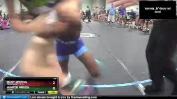 115 lbs Round 3 (8 Team) - Hunter Prosen, Storm vs Ricky Springs, Team Palmetto
