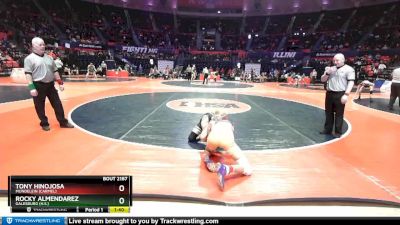 2A 132 lbs Cons. Round 1 - Rocky Almendarez, Galesburg (H.S.) vs Tony Hinojosa, Mundelein (Carmel)