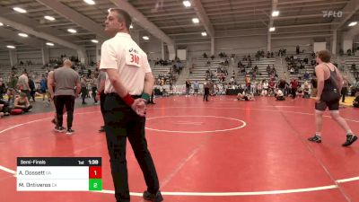 182 lbs Semifinal - Alexander Dossett, GA vs Mason Ontiveros, CA