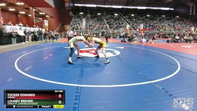 2A-150 lbs Quarterfinal - Tucker Edwards, Wright vs Louden Bremer, Lingle-Ft. Laramie/Southeast