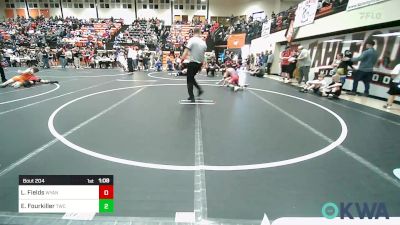 84 lbs Quarterfinal - Landon Fields, Wyandotte Youth Wrestling vs Emmit Fourkiller, Tahlequah Wrestling Club