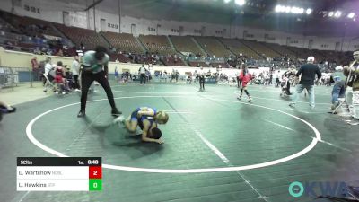 52 lbs Semifinal - Delanie Wartchow, Noble Takedown Club vs Lorenzo Hawkins, Tulsa Blue T Panthers