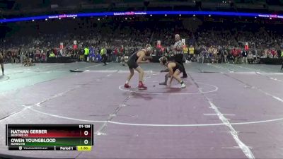 D1-126 lbs Quarterfinal - Owen Youngblood, Romeo HS vs Nathan Gerber, Bedford HS