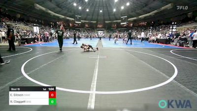 61 lbs Round Of 32 - Elliott Gibson, Owasso Takedown Club vs Reid Claggett, Bristow Youth Wrestling